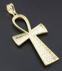 Diamond Ankh Cross Pendant Sterling Silver 3/4 Ct Medium Egyptian Pave Charm
