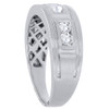 Diamond Wedding Band 14K White Gold Channel Set Round Cut Engagement Ring .52 Ct