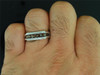 Mens 10K White Gold Round Cut Brown Diamond Ring Engagement Wedding Band .49 Ct.