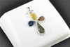 Candy Color Diamond Latin Cross Pendant 10K White Gold .30 CT. Charm