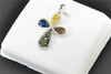Candy Color Diamond Latin Cross Pendant 10K White Gold .30 CT. Charm