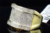Mens 10K Yellow Gold Round Cut White Diamond Pinky Band Designer Ring 1.03 ct.