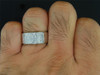 Diamond Wedding Band 14K White Gold Mens Princess Cut Anniversary Ring 1.05 Ct.
