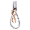 Infinity Teardrop Diamond Pendant 10K Two Tone Gold Charm 0.21 CT.