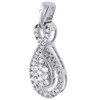 10k White Gold Round Cut Diamond Infinity Loop Pendant  1/3 CT.