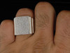 Diamond Pave Pinky Ring Mens .925 Sterling Silver Round Cut Design 0.76 Tcw.