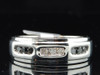 Black Diamond 3 Stone Wedding Band 10K White Gold Anniversary Ring 0.36 Ct.