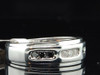 Black Diamond 3 Stone Wedding Band 10K White Gold Anniversary Ring 0.36 Ct.