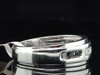 Black Diamond 3 Stone Wedding Band 10K White Gold Anniversary Ring 0.36 Ct.