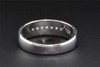 Diamond Wedding Band 10K White Gold Round Cut Mens Ring 1/4 Ct Textured Look