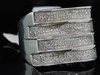 Diamond Pinky Ring Mens .925 Sterling Silver 4 Row Round Pave Design 1 Tcw.