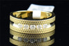 Mens 10K Yellow Gold 5 Stone Round Diamond Engagement Ring Wedding Band 0.53 ct.