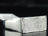 10K MENS WHITE GOLD .25CT PAVE DIAMOND LONG PINKY RING