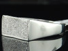 10K MENS WHITE GOLD .25CT PAVE DIAMOND LONG PINKY RING