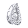 Dancing Diamond Teardrop Slide Pendant Ladies 10K White Gold 1/2 CT.