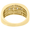 10K Yellow Gold Mens Round Cut Genuine Diamond Wedding Band Ring 11.25mm 1 Ct.