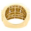 10K Yellow Gold Channel Set Diamond Wedding Band Mens 20mm Fancy Pinky Ring 5 CT