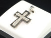 Black Diamond Cross Pendant 10K White Gold Round Religious Charm 0.25 Tcw.