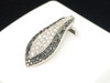 Ladies 10K White Gold Designer Black Diamond Pendant Charm For Necklace .48 Ct.