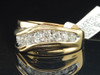 Diamond Wedding Band Mens 14K Yellow Gold Round Cut Anniversary Ring 0.99 Tcw.
