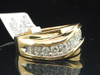 Diamond Wedding Band Mens 14K Yellow Gold Round Cut Anniversary Ring 0.99 Tcw.