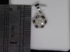 Black Diamond Flower Pendant Ladies 10K White Gold Round Pave Charm 0.20 Tcw.