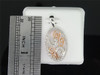 Ladies .925 Sterling Silver Designer Oval Diamond Pendant Charm For Necklace