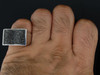 Black Diamond Pinky Ring Mens .925 Sterling Silver Round Pave Fashion 0.83 Tcw