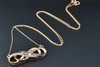 10K Rose Gold Brown Diamond Double Infinity Pendant Fancy Charm Necklace 1/8 CT.