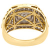 10K Yellow Gold Diamond Egyptian Ankh Cross Pinky Ring Statement Band 0.98 CT.