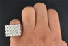 Diamond Statement Pinky Ring 10K White Gold Big Round Cut Mens Band 2 Ct