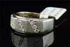 Brushed Diamond Wedding Band 10K White Gold Round Cut Engagement Ring 0.50 Ct
