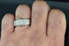 Brushed Diamond Wedding Band 10K White Gold Round Cut Engagement Ring 0.50 Ct