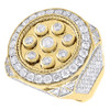 10K Yellow Gold Diamond Pinky Ring Mens Round Fashion Bezel Pave Band 3.15 Tcw.