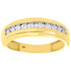 10K Yellow Gold Diamond Wedding Band Mens Channel Set 7mm Engagement Ring .30 Ct
