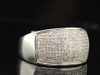 Mens Diamond Wedding Band .925 Sterling Silver Round Pave Dome Ring 0.75 Ct.