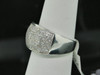 Mens Diamond Wedding Band .925 Sterling Silver Round Pave Dome Ring 0.75 Ct.