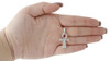 10K White Gold Round Diamond Egyptian Ankh Cross Pendant Mini Charm 0.26 Ct.