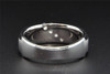 Diamond Wedding Band 10K White Gold Round Cut Mens Ring 0.25 Ct Brushed Finish