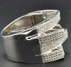 Diamond Pinky Ring Fashion Statement .925 Sterling Silver 0.90 Ct.