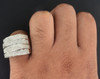 Diamond Pinky Ring Fashion Statement .925 Sterling Silver 0.90 Ct.