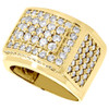 Diamond Pinky Ring Mens Round Cut 14K Yellow Gold Wedding Band 3.10 Ct. (17mm)