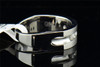 Mens 10K White Gold 5 Stone Diamond Engagement Ring Wedding Band Brushed .53 Ct.