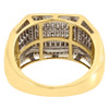 14K Yellow Gold Mens Princess & Round Diamond Pinky Ring Wedding Band 1.22 Ct.