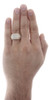14K Yellow Gold Mens Princess & Round Diamond Pinky Ring Wedding Band 1.22 Ct.