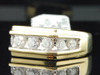 Diamond Wedding Band Engagement Ring Mens 10K Yellow Gold Round Cut 7 Stone 1 Ct