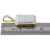 10K Yellow Gold Diamond Rectangle Pillow Medallion Pendant Mens Charm 2.05 Ct.