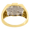 10K Yellow Gold Diamond Cross Pinky Ring Mens Round Cut Fashion Band 0.29 Ct.