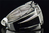Diamond Domed Cross Pinky Ring Mens 10K White Gold Round Pave Fashion 1/2 Tcw.