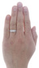 10K White Gold  Round Diamond Wedding Band 5.50mm Engagement Pave Ring 0.35 ct.